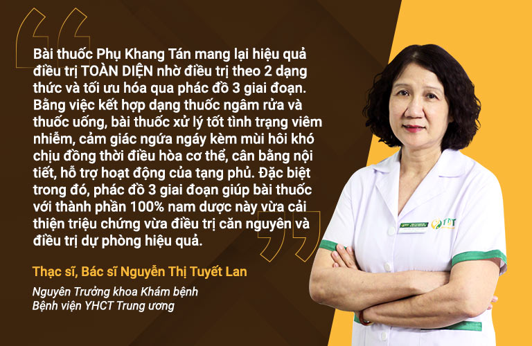 Bác sĩ Tuyết Lan đánh giá cao bài thuốc Phụ Khang Tán Bác sĩ Tuyết Lan đánh giá cao bài thuốc Phụ Khang Tán
