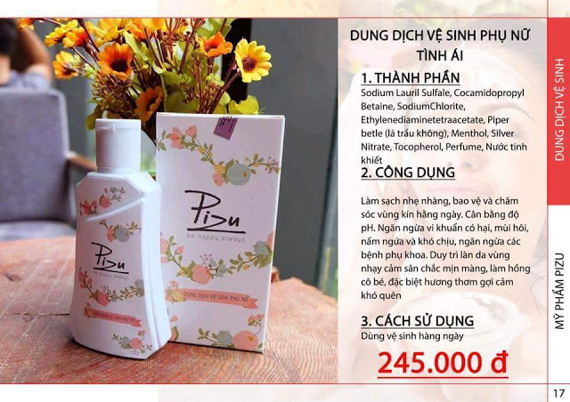 dung dịch vệ sinh Pizu giá bao nhiêu