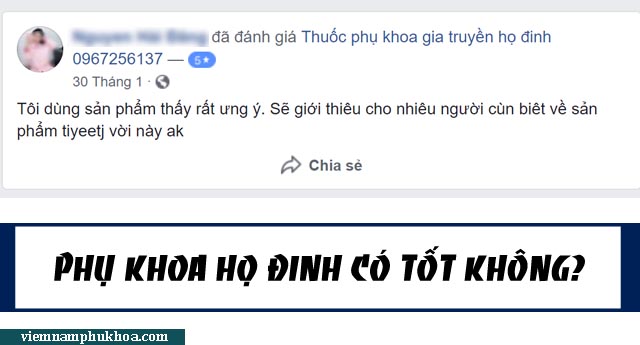 phụ khoa họ Đinh có tốt không