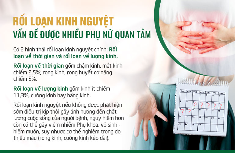 Rối loạn kinh nguyệt thường là nguyên nhân dẫn đến việc phụ nữ khó thụ thai thành công