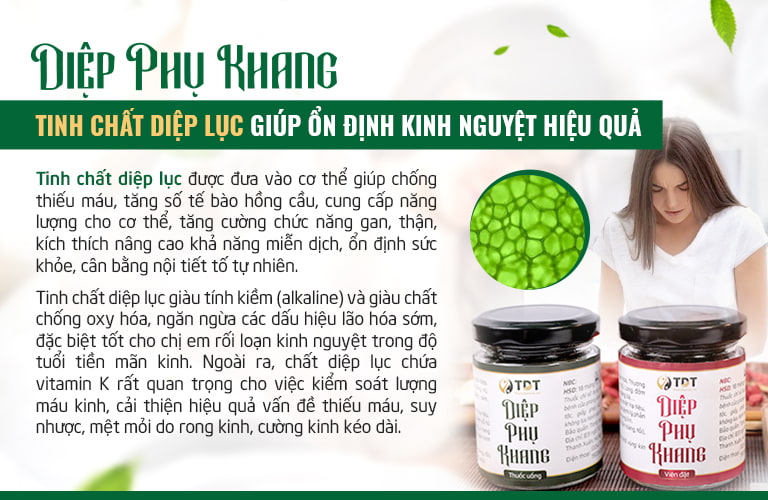 Tinh chất diệp lục giúp hỗ trợ cân bằng nội tiết tố một cách tự nhiên cho người bệnh