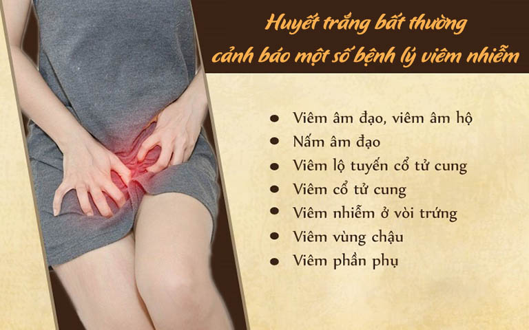 Huyết trắng đặc, ra nhiều, có mùi hôi thường là biểu hiện của nhiều bệnh viêm nhiễm Phụ khoa