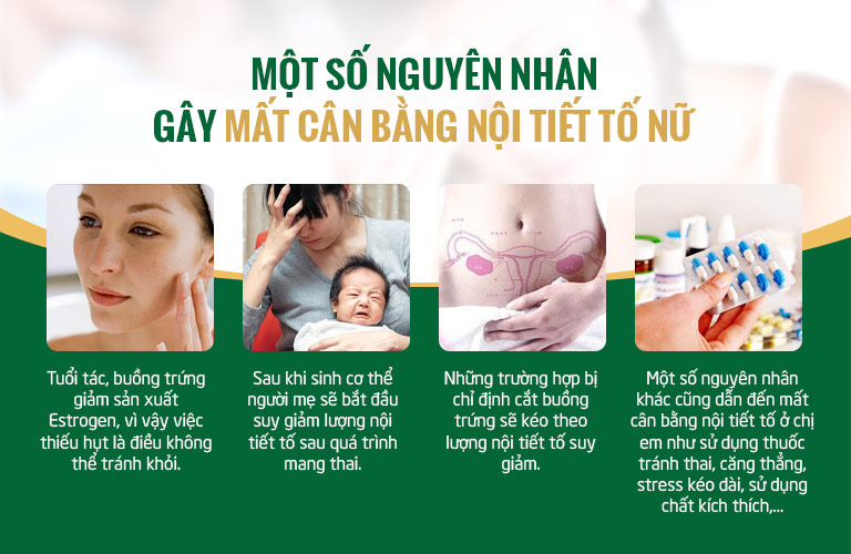 Phụ nữ ở vào độ tuổi mãn kinh, cộng thêm nhiều yếu tố có thể dẫn đến rối loạn nội tiết, lão hóa sớm