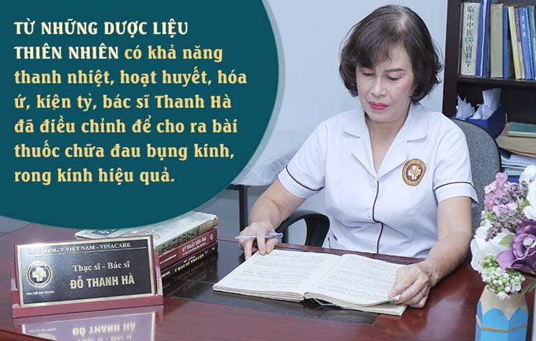 Bác sĩ Hà sử dụng các vị thuốc với công dụng hoạt huyết, hóa ứ để khắc phục đau bụng kinh