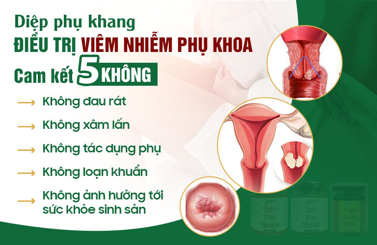 Cam kết 5 KHÔNG giúp người bệnh an tâm hơn khi sử dụng Diệp Phụ Khang chữa viêm âm đạo