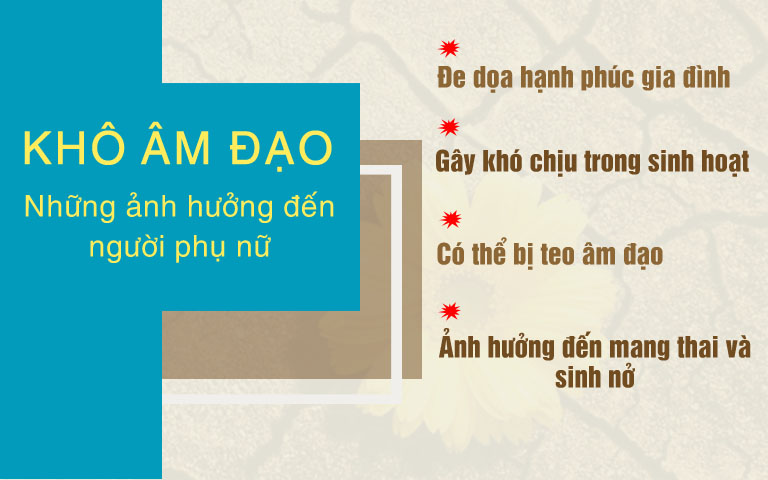 Những ảnh hưởng của khô âm đạo đến phụ nữ