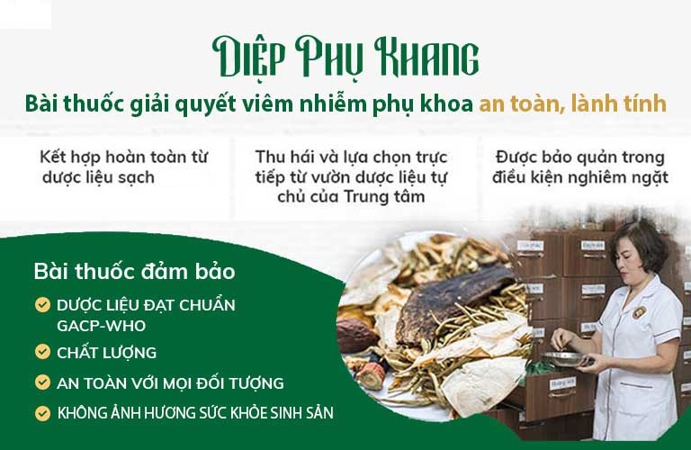 Diệp Phụ Khang được đầu tư sử dụng dược liệu an toàn, lành tính, không hóa chất, không tác dụng phụ, phù hợp với nhiều đối tượng bệnh nhân