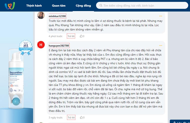 Viêm phụ khoa không tái phát sau khi điều trị với Phụ Khang Tán Viêm phụ khoa không tái phát sau khi điều trị với Phụ Khang Tán