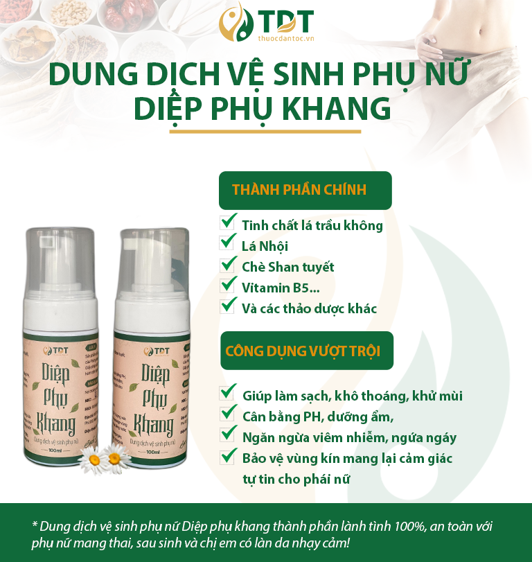 Thông tin về dung dịch vệ sinh Diệp phụ khang