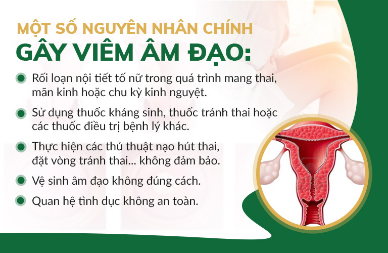 Nguyên nhân gây viêm âm đạo đều xuất phát từ sự chủ quan, coi nhẹ sức khỏe thông qua những hành động thường ngày của chị em