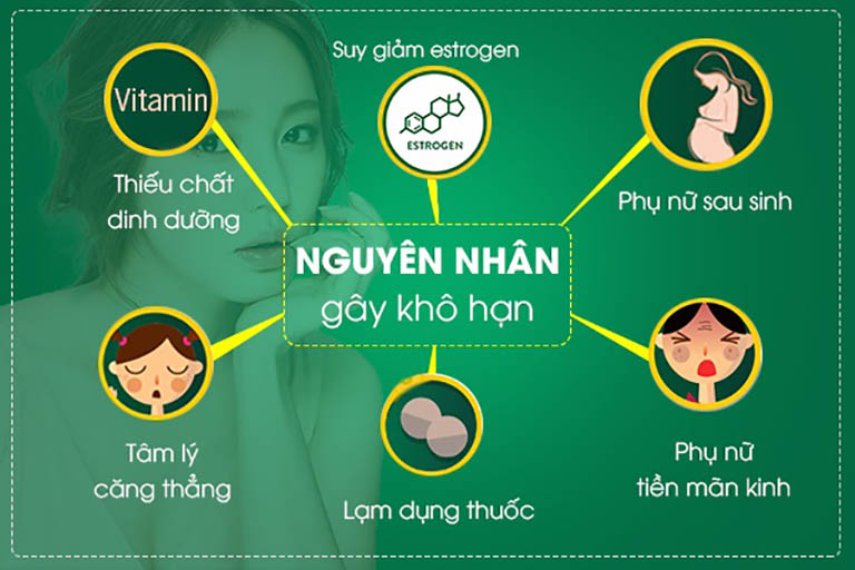 Có nhiều nguyên nhân khiến phụ nữ phải đối mặt với tình trạng khô âm đạo