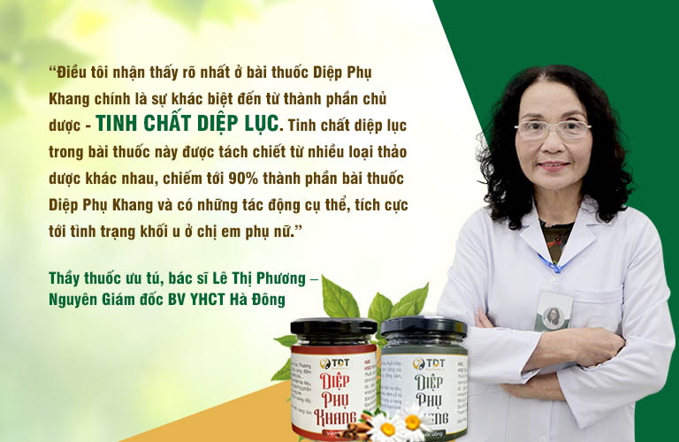 Bác sĩ Lê Phương chia sẻ một vài thông tin về thành phần chủ dược của bài thuốc Diệp Phụ Khang chữa u xơ tử cung