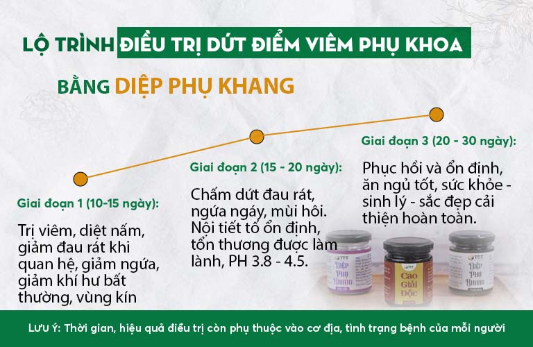 Lộ trình xử lý viêm phụ khoa hiệu quả bằng Diệp Phụ Khang
