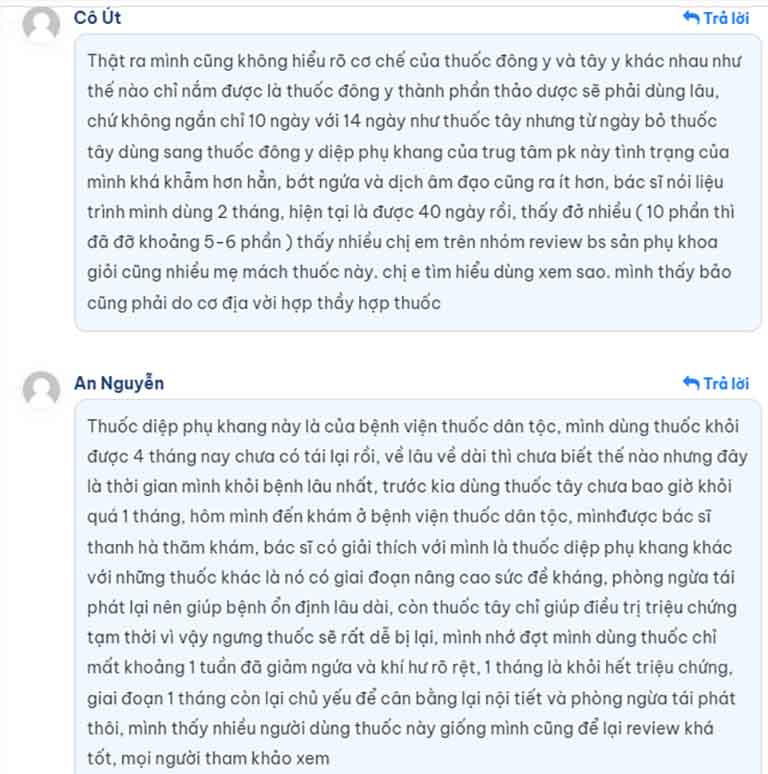 Review tốt về bài thuốc được chia sẻ rộng rãi 