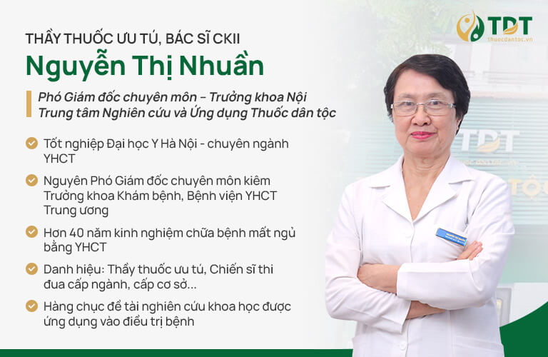 Thông tin về bác sĩ Nguyễn Thị Nhuần Thông tin về bác sĩ Nguyễn Thị Nhuần