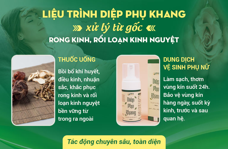 Liệu trình Diệp Phụ Khang cho bệnh nhân rong kinh