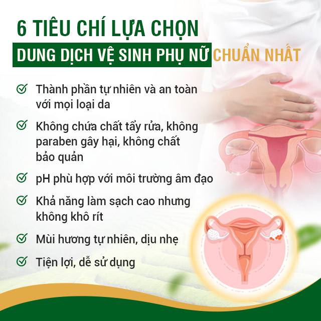 Dung dịch vệ sinh phụ nữ Diệp Phụ Khang đáp ứng hoàn toàn các tiêu chí lựa chọn 1 loại dung dịch vệ sinh hiệu quả - chất lượng