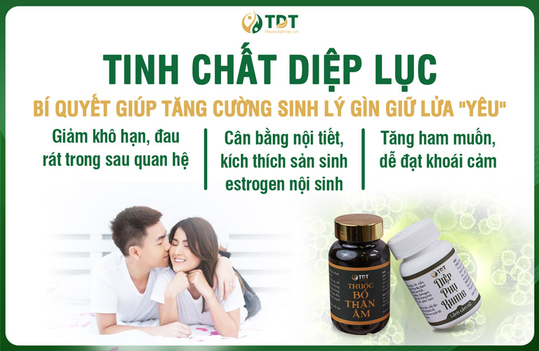 Công dụng của tinh chất diệp lục trong tăng cường sinh lý nữ