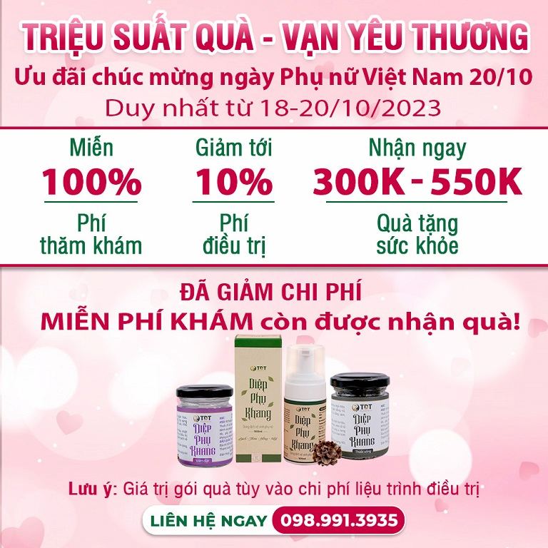 Chương trình ưu đãi nhân dịp 20/10 của Trung tâm Thuốc dân tộc