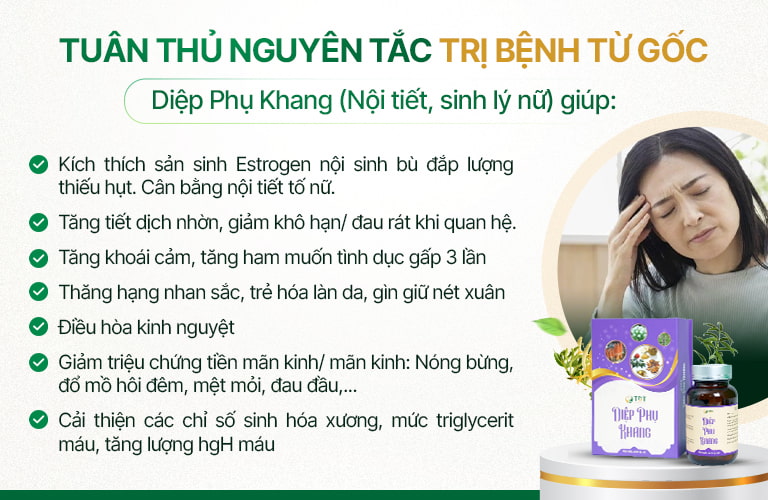 Chi tiết các công dụng của thuốc nội tiết Diệp Phụ Khang