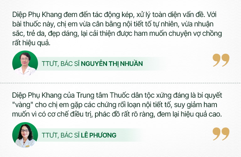 Đánh giá từ giới chuyên môn về Diệp Phụ Khang (sinh lý, nội tiết) Đánh giá từ giới chuyên môn về Diệp Phụ Khang (sinh lý, nội tiết)